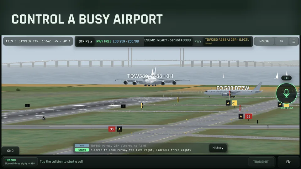 Control a busy airport