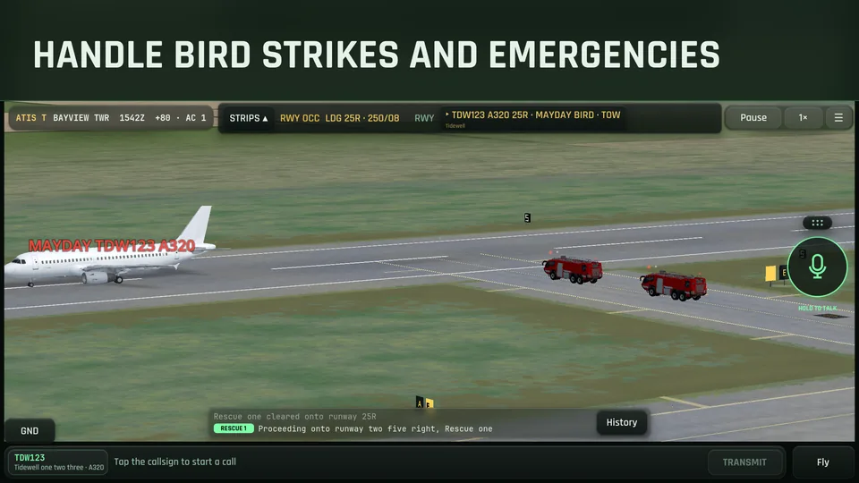 Handle bird strikes and emergencies