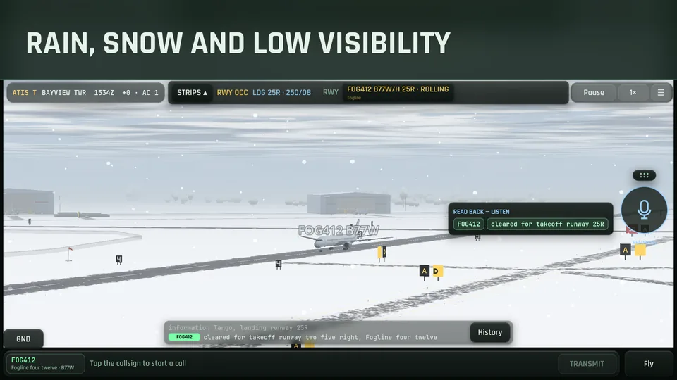 Rain, snow and low visibility