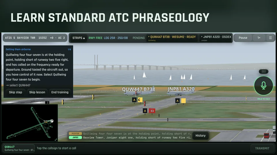 Learn standard ATC phraseology
